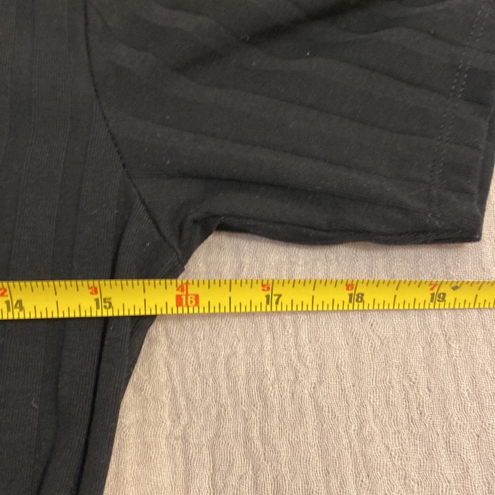 Zara Black Ribbed Midi Dress. Size M . Style 4174/653/800 - Picture 4 of 8